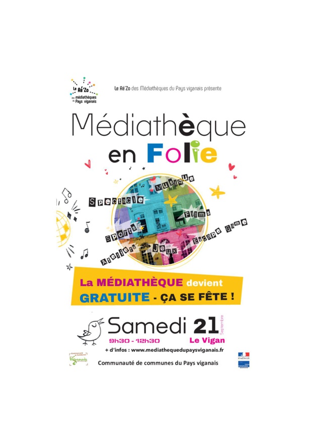 Médiathèque en folie - Samedi 21 septembre