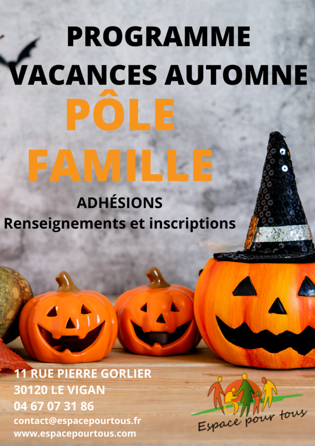 Programme vacances d'automne POLE FAMILLE