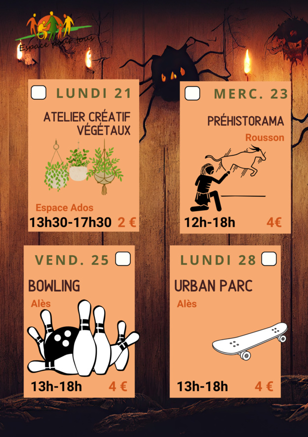 Programme vacances d'automne POLE FAMILLE