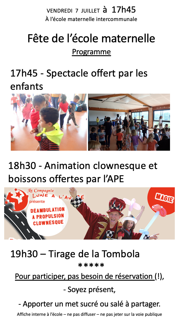 Fête école intercommunale