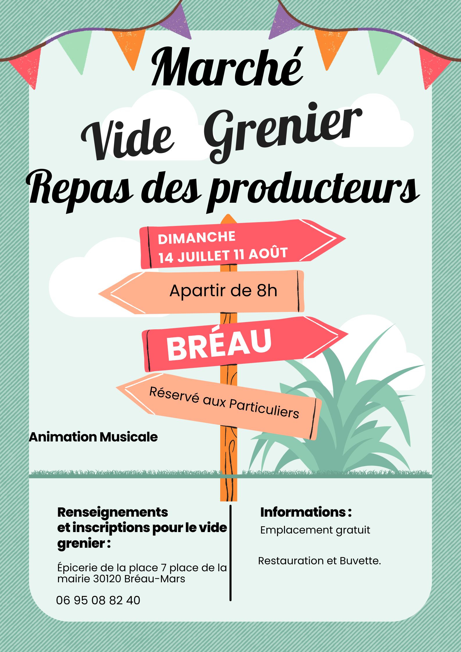 Marché vide-grenier Repas des producteurs