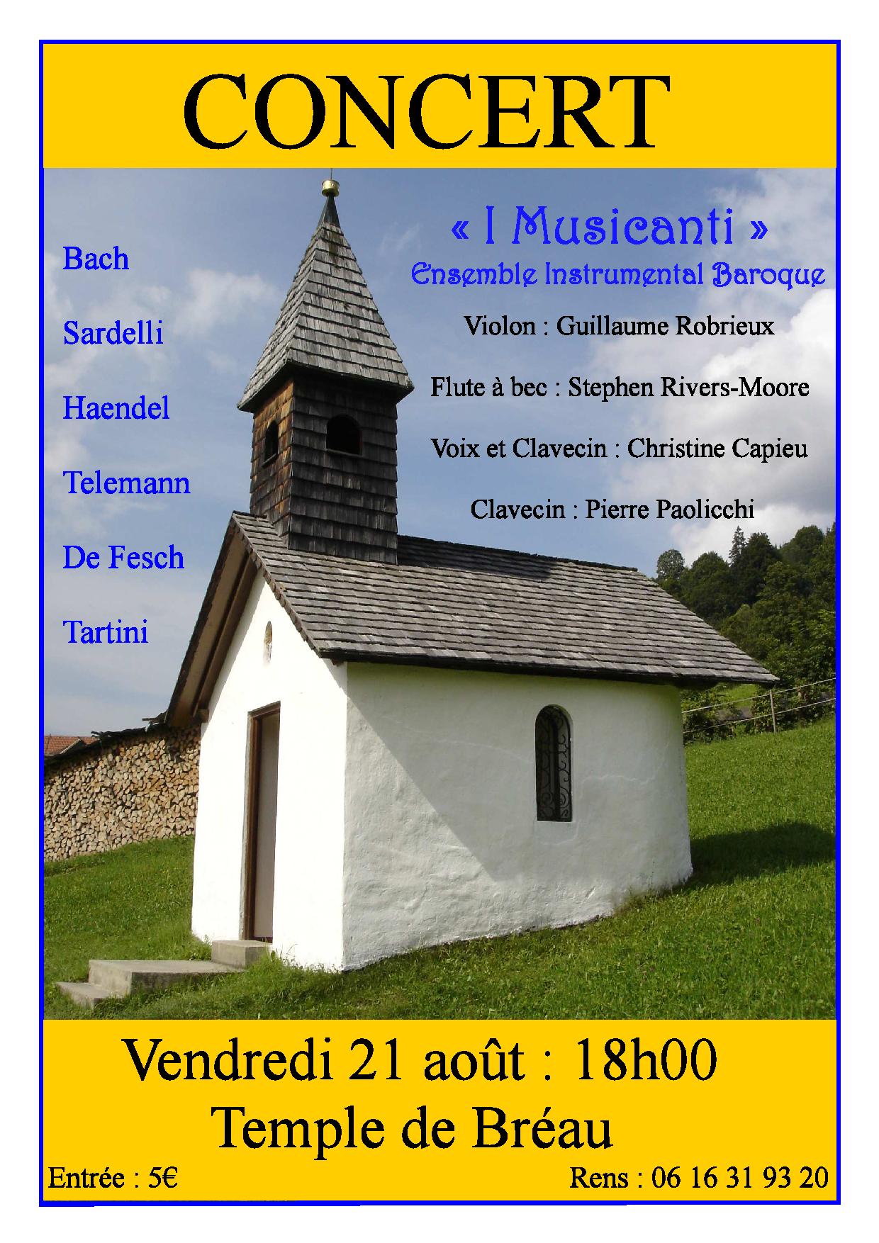 Concert I Musicanti du 21 août