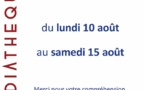 Fermeture Médiathèque du 10 au 15 août 2020