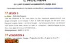 Agenda du 31 mars au 6 avril 2014